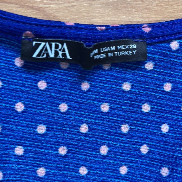 Zara Navy Polka Dot Dress💙 - Picture 4 of 7